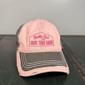 Buckley Bros. Drive Thru Barn Trucker Baseball Hat Pink Hook & Loop Closure Otto